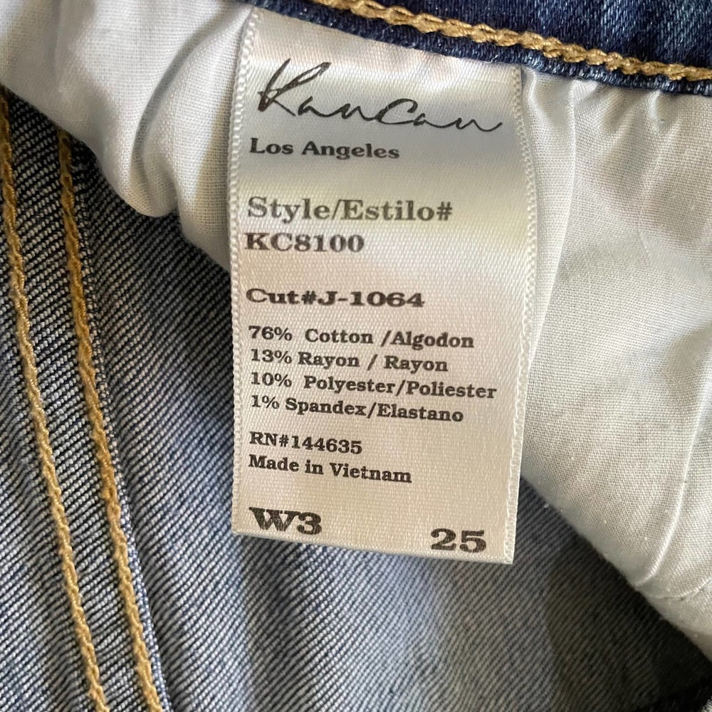 KanCan Estilo Mid Rise Distressed Cropped Ripped Jeans - Picture 7 of 11